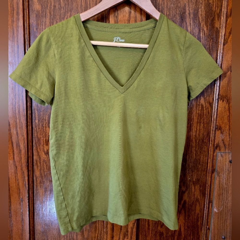 J Crew V Neck T Shirt Supima Cotton XSMALL